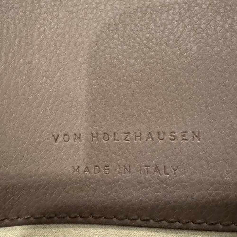 Von Holzhausen “The Handheld” Satchel Chocolate Brown and Black Trim - Picture 4 of 16